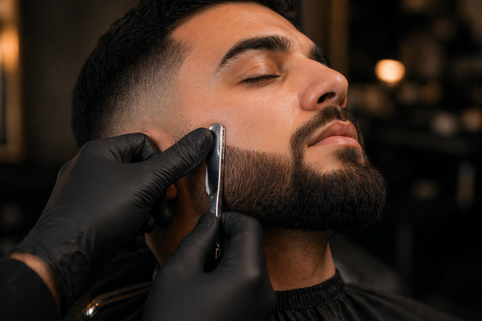 Baardtrim met strakke contouren